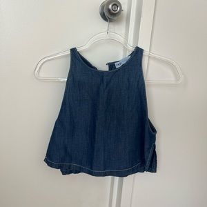 Zara denim crop top size S
